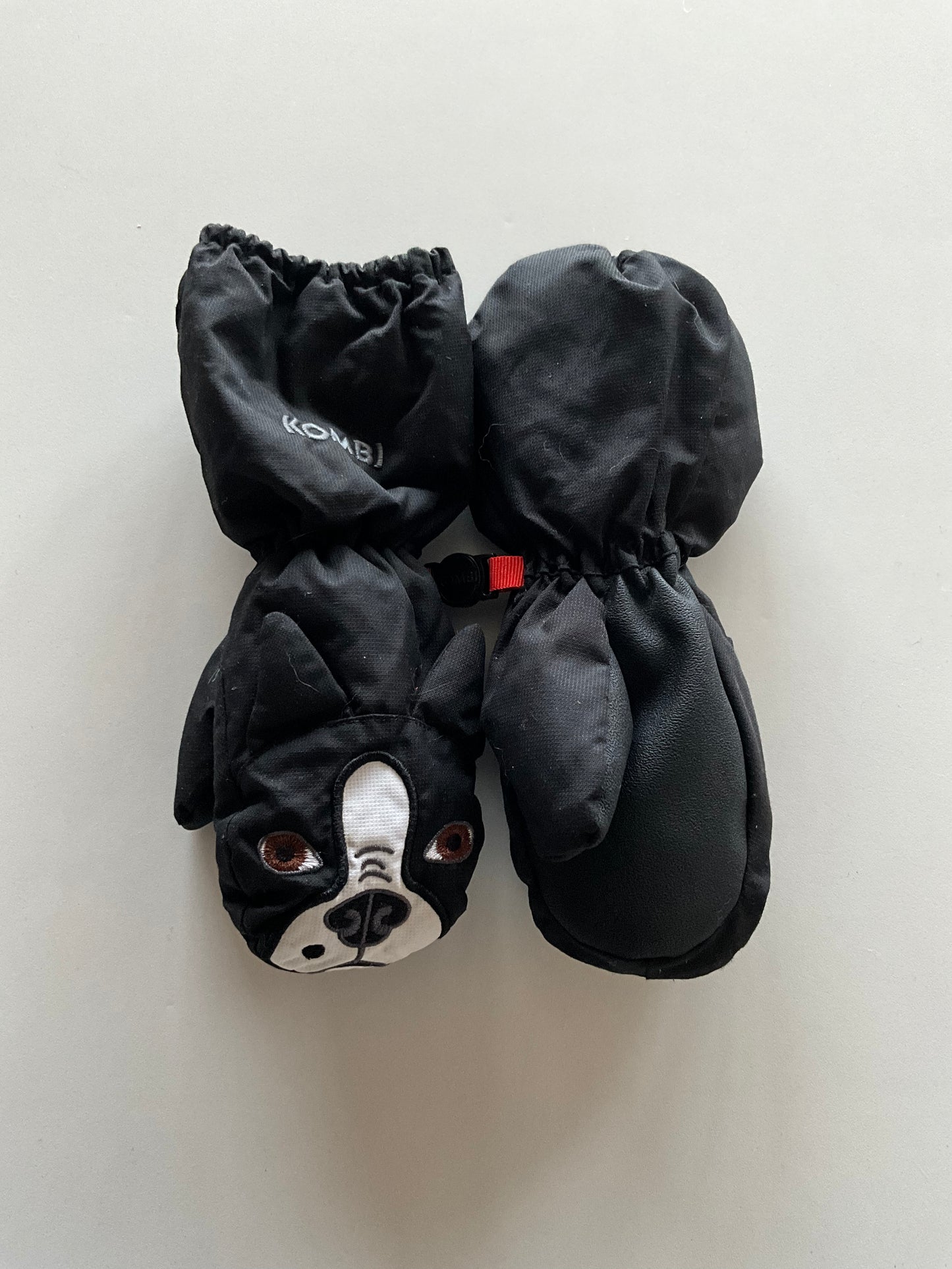 Black Frenchie Snow Mittens