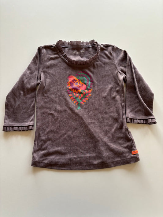 Brownish Purple Flower Shirt