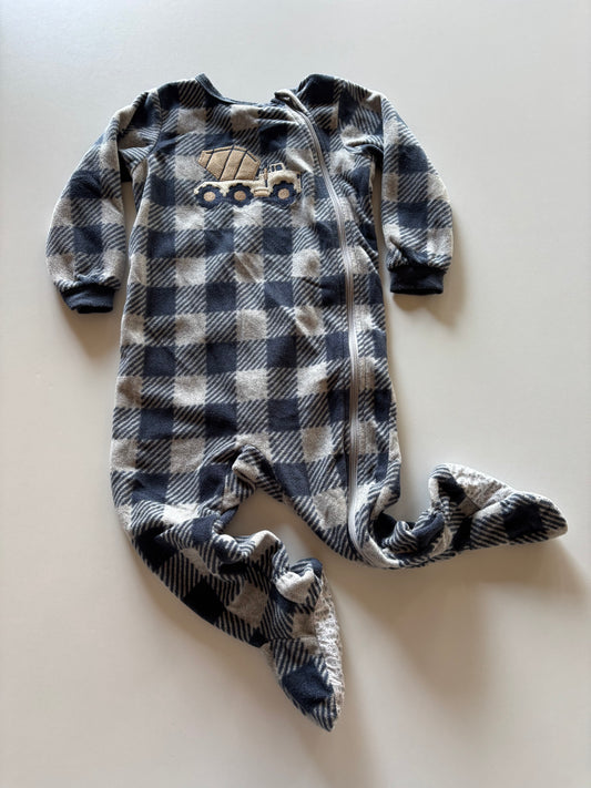Fleece Plaid Cement Truck Sleeper