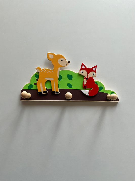 Deer & Fox Clothes Hooks