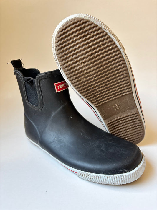 Black Ankle Rubber Boots