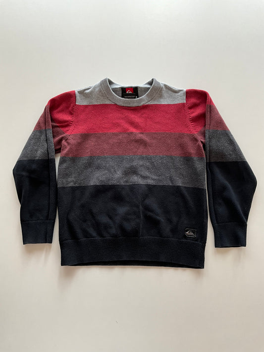 Red, Grey, & Black Striped Sweater