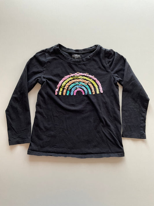Black Flip Sequin Rainbow Shirt