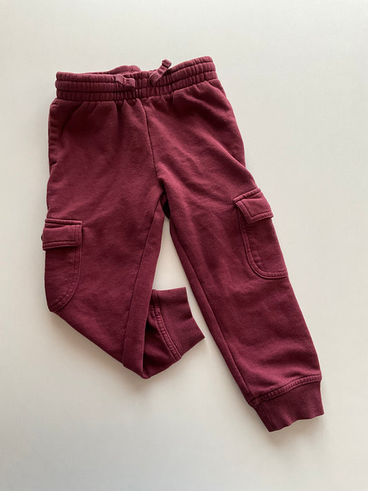 Burgundy Cargo Joggers