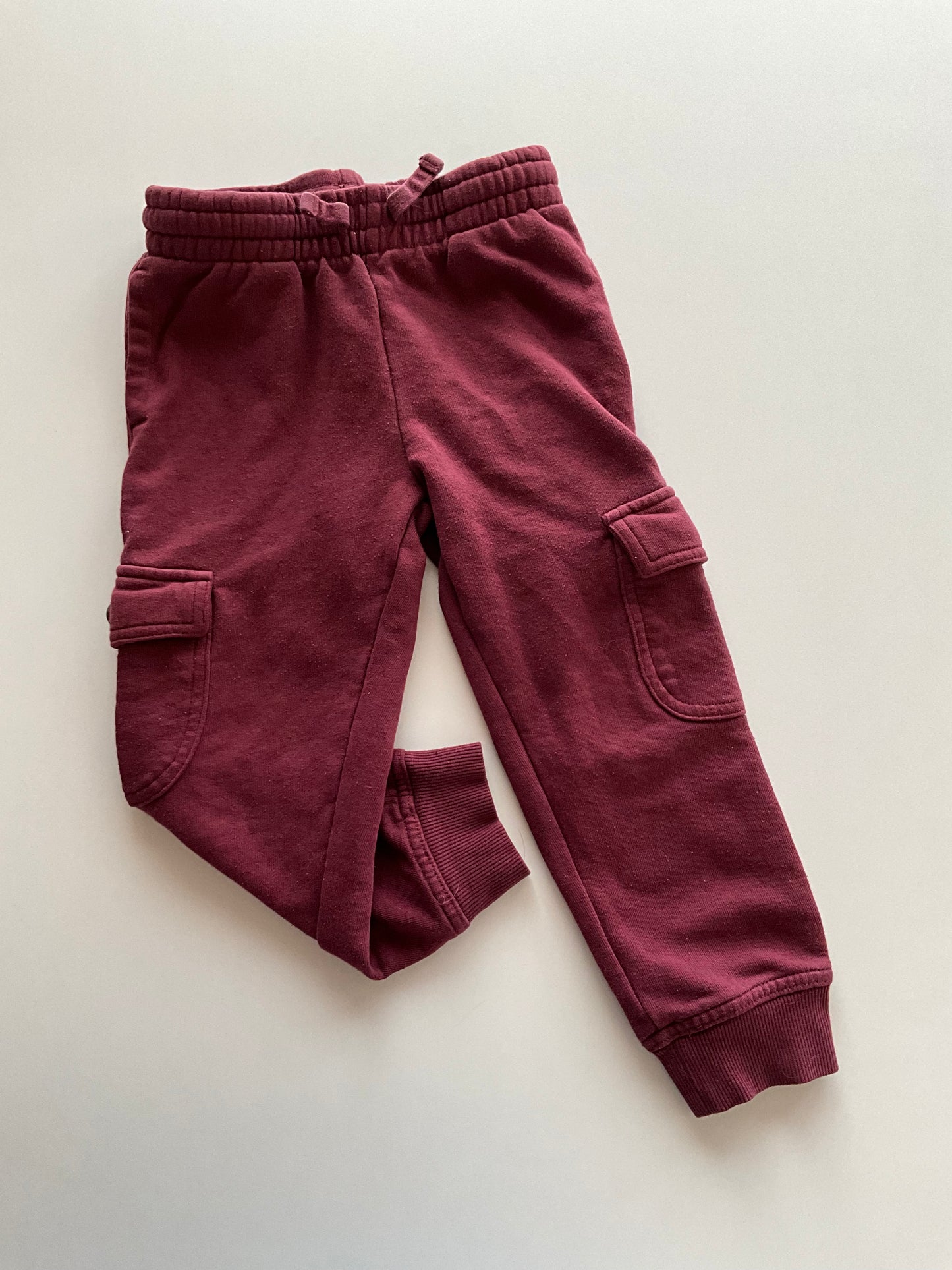 Burgundy Cargo Joggers