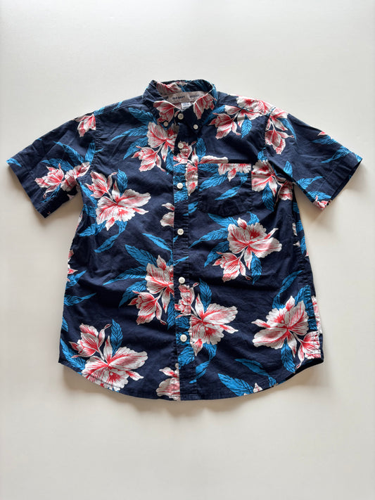 Blue Tropical Button Up Shirt