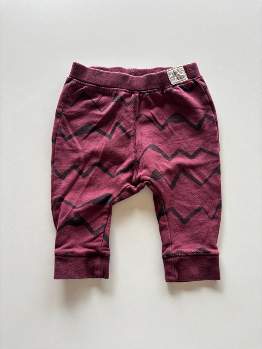 Burgundy Zig Zag Joggers