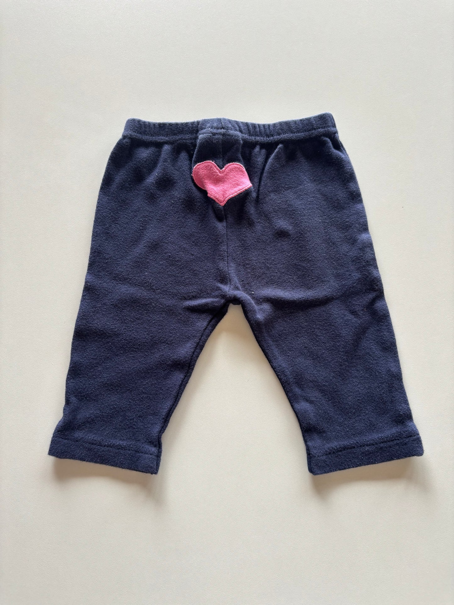 Navy Heart Bum Leggings