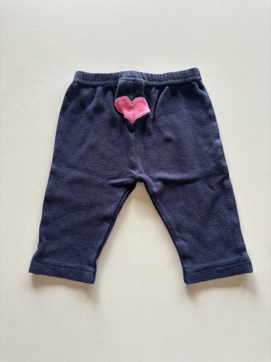 Navy Heart Bum Leggings