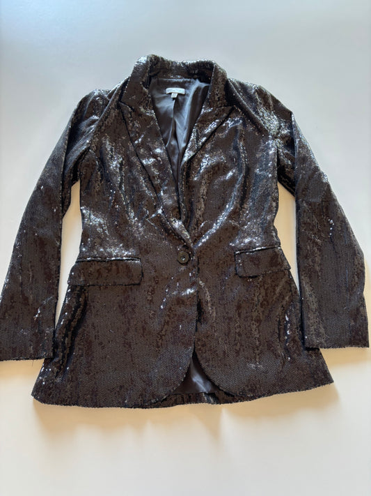 Sequinned Black Blazer