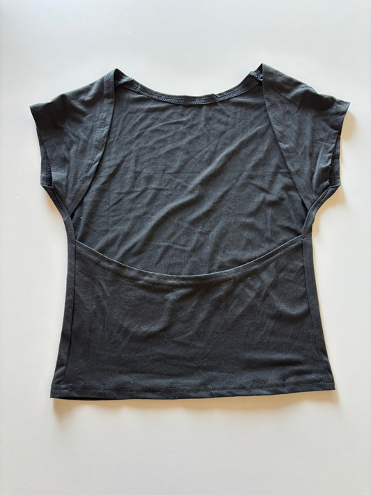 Black Low Back Tee