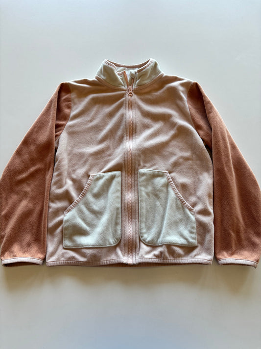 Pink Colourblock Fleece Jacket