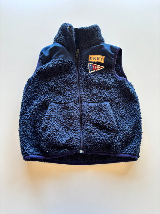 Navy Sherpa Fleece Vest
