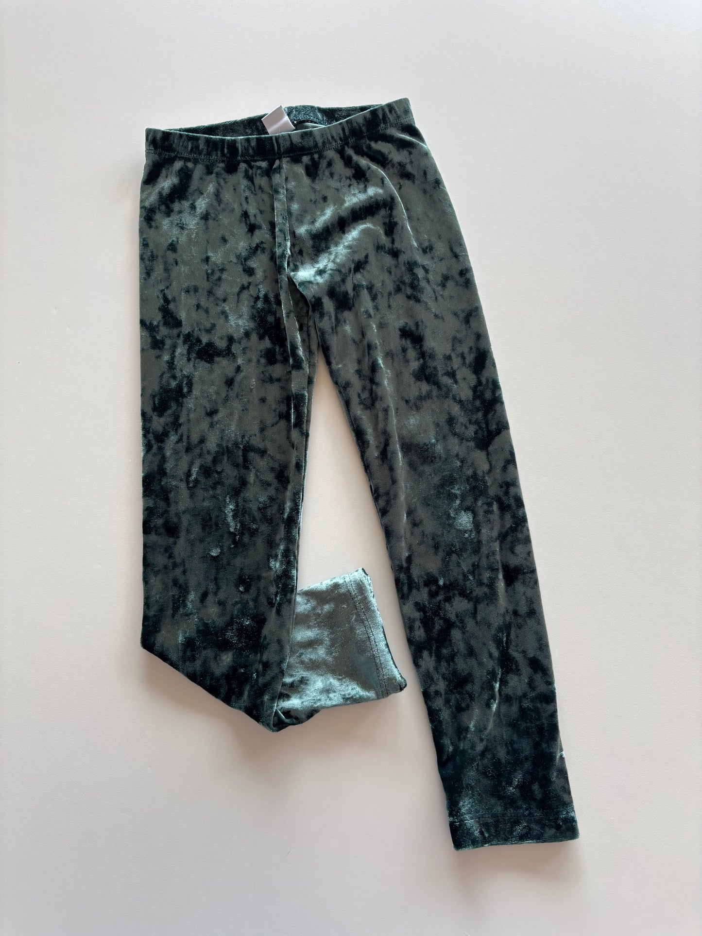 Green Velour Leggings
