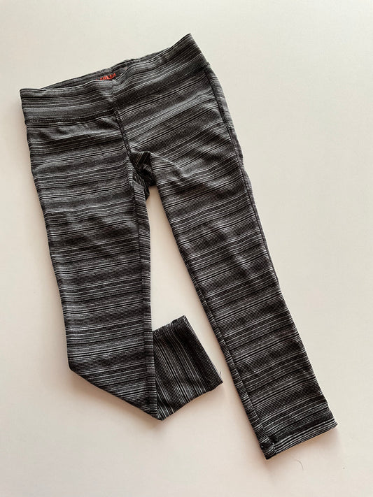 Black & Grey Striped Athletic Leggings