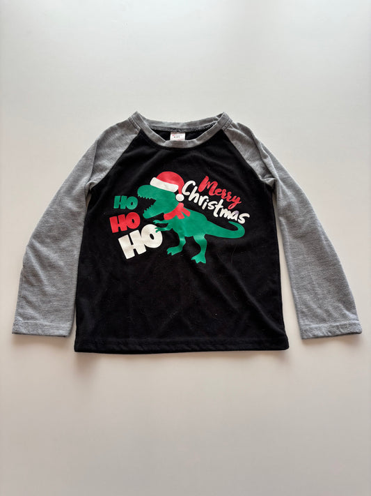 Merry Christmas T-Rex Raglan