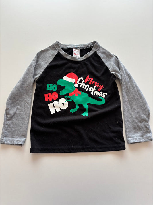 T-Rex Merry Christmas Raglan Shirt