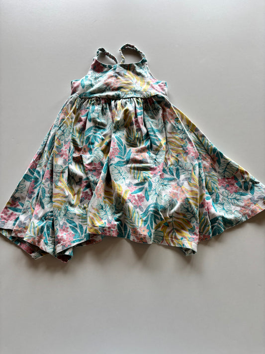 Pastel Tropical Asymmetrical Dress