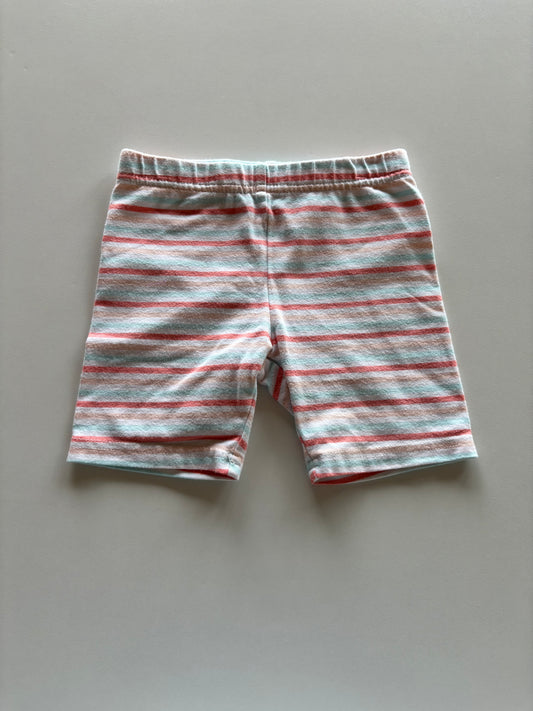 Pastel Striped Biker Shorts