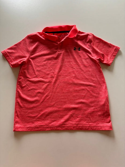 Bright Orangish Red Athletic Polo