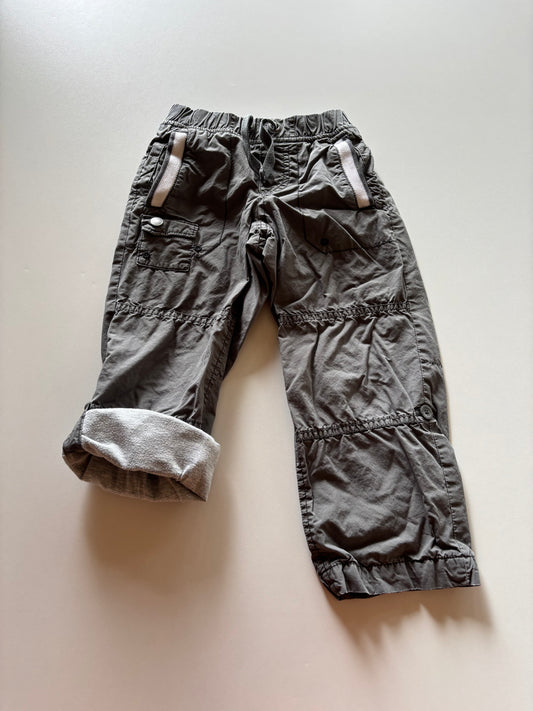 Lined Grey Khaki Pants