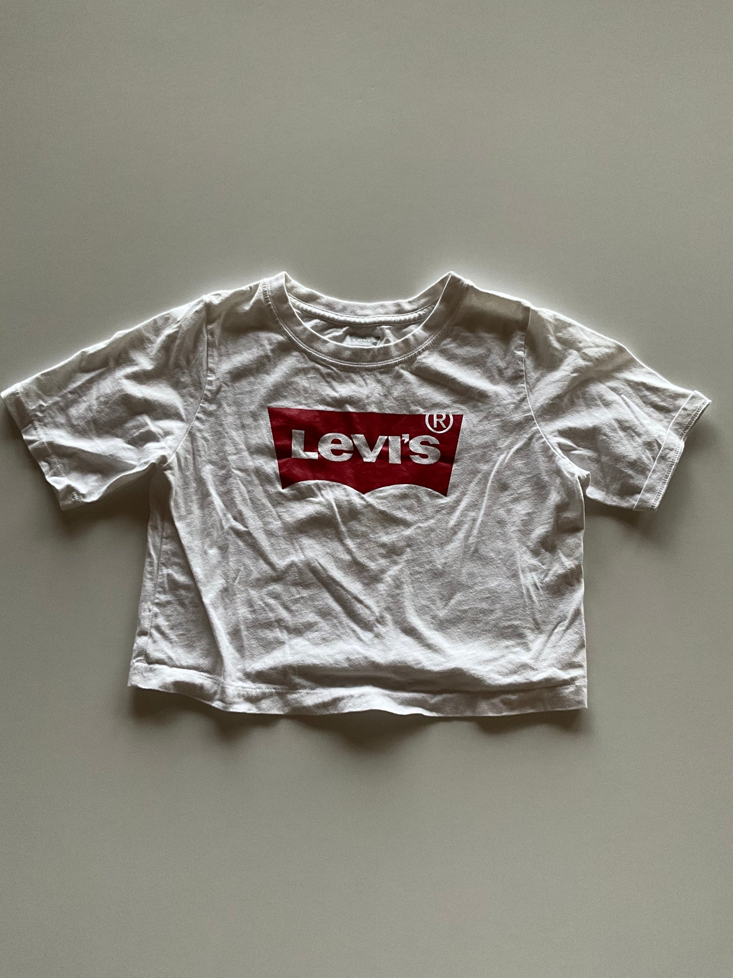 White Levi's Crop Top