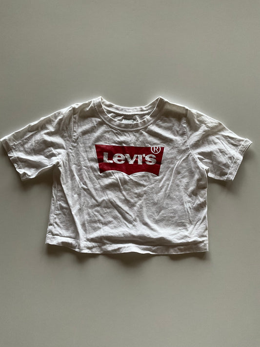 White Levi's Crop Top