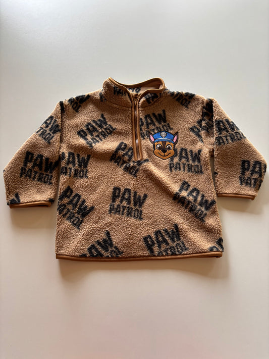 Brown Paw Patrol Half Zip Sweater