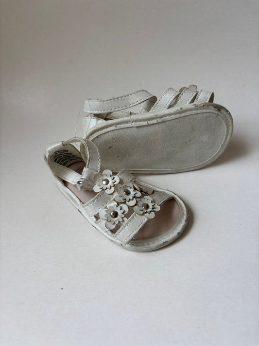White Flower Sandals