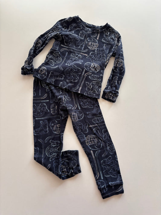 2pc Navy Hockey Pajamas