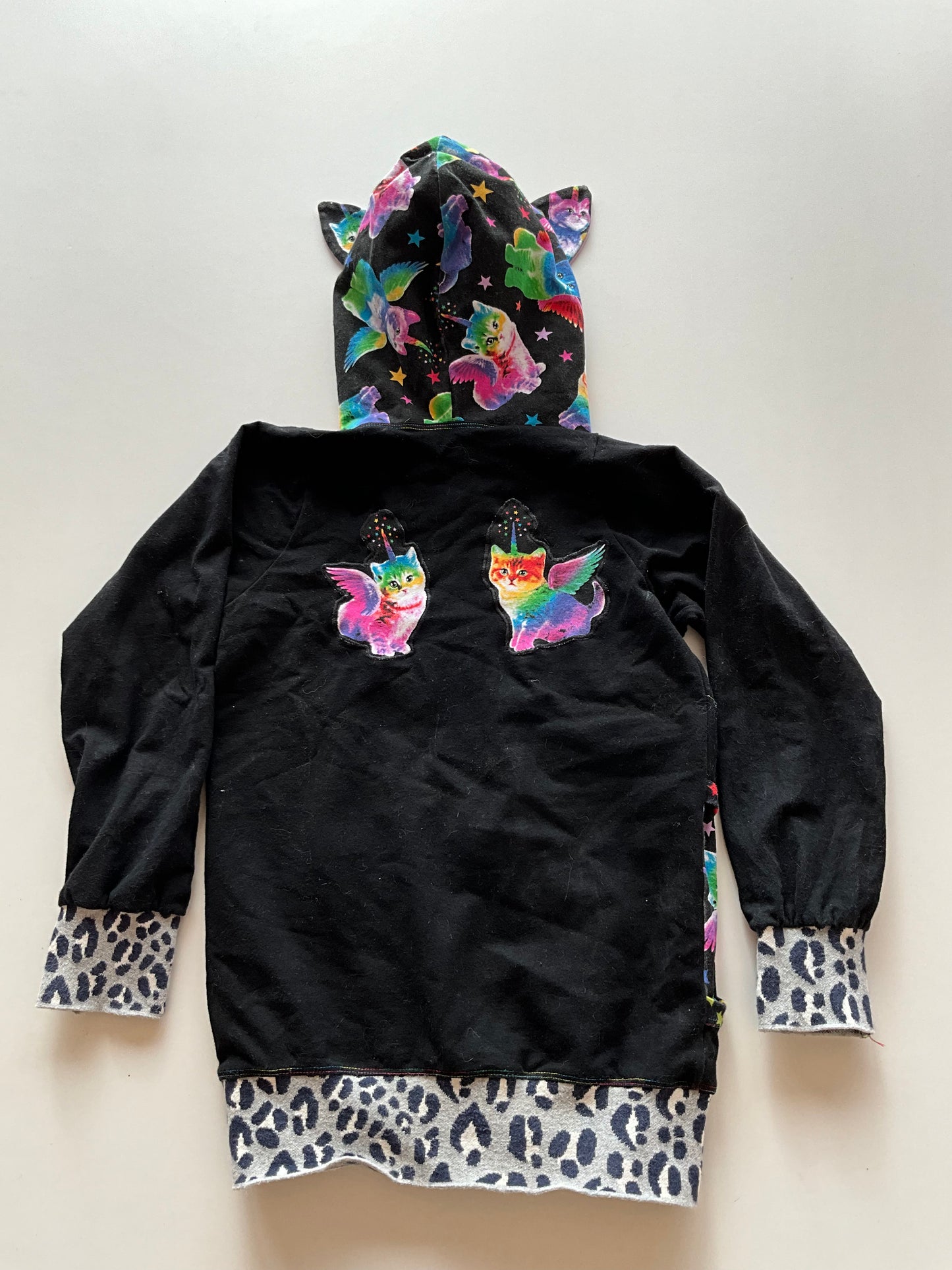 Rainbow Cat Zip Up Hoodie