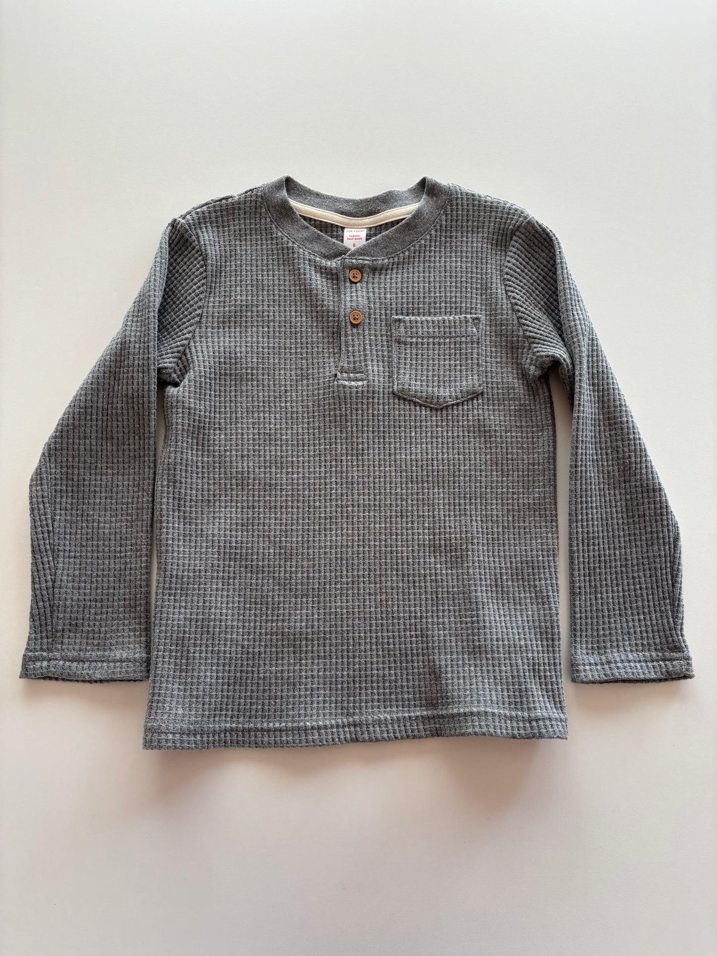 Grey Waffle Henley Shirt