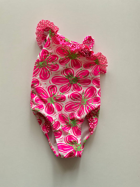 Pink Floral Bathing Suit