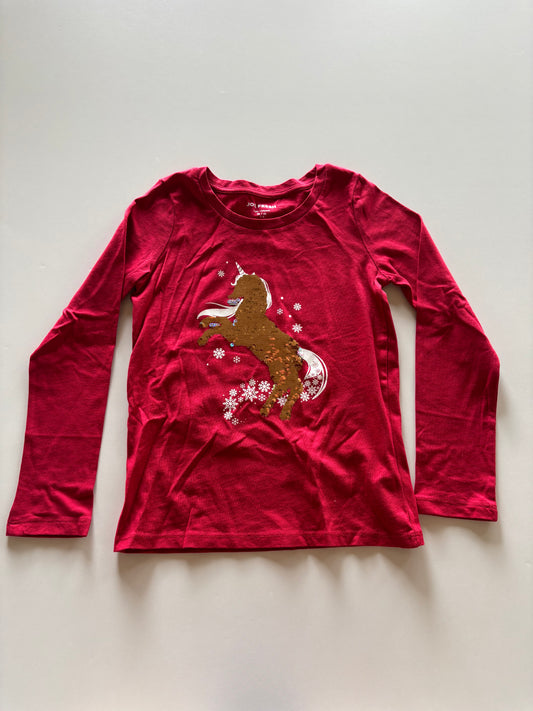 Red Flip Sequin Unicorn Shirt
