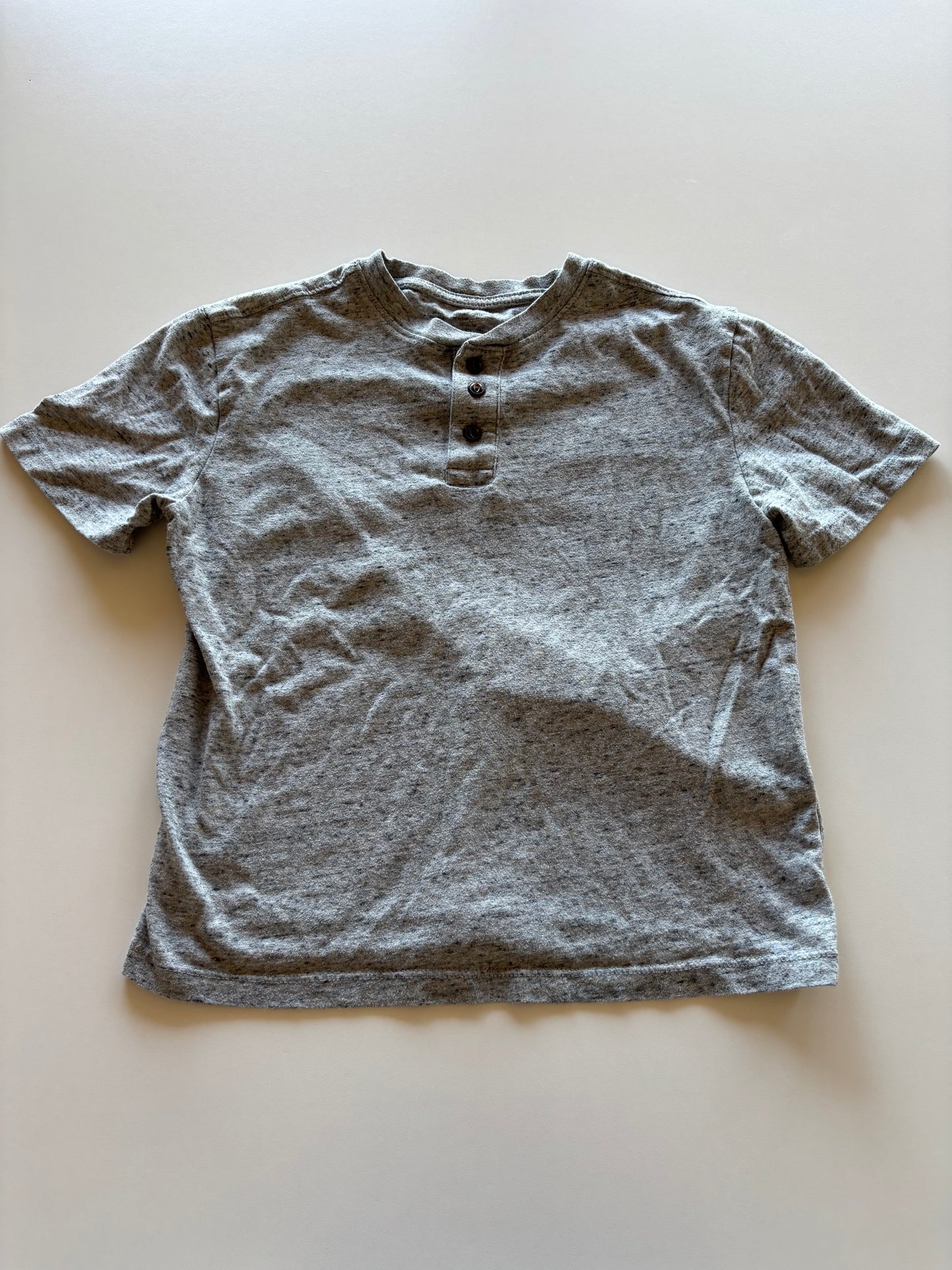 Grey Melange Henley Tee