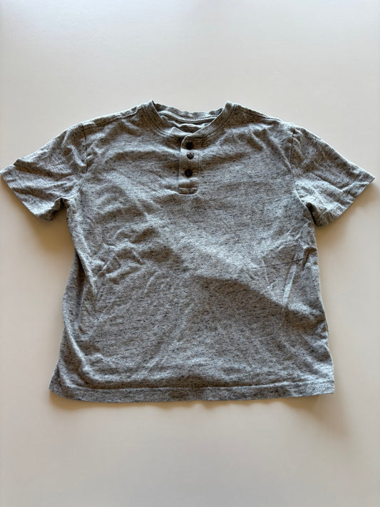 Grey Melange Henley Tee