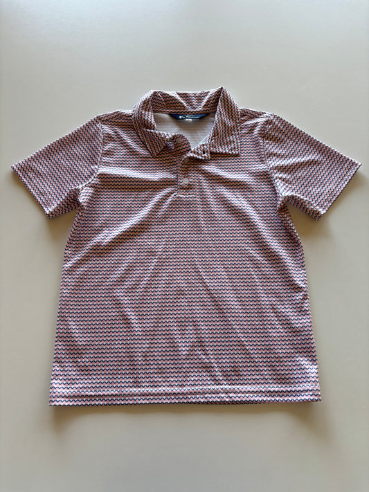 Pink Patterned Polo Tee