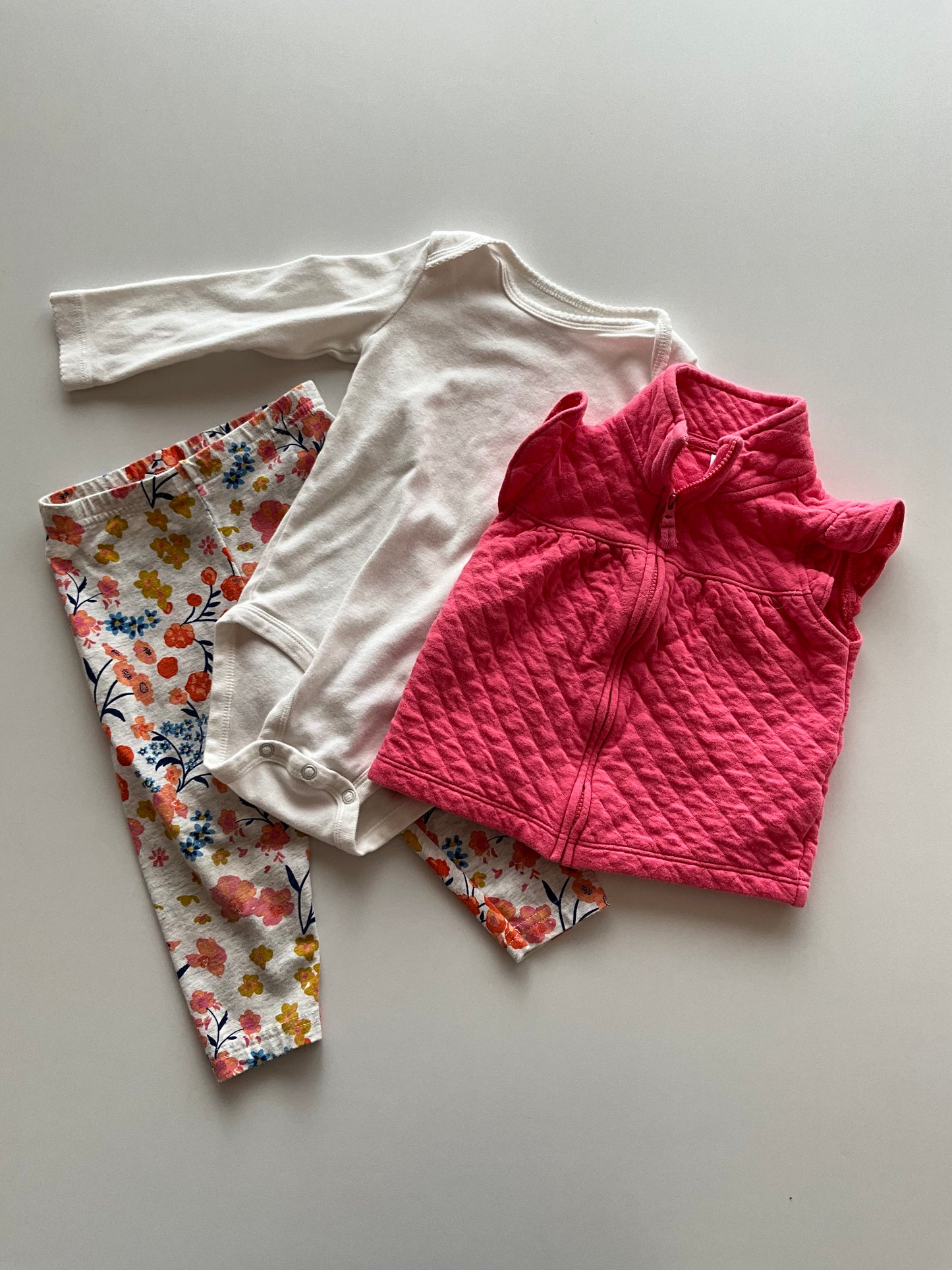 3pc Pink Floral Set