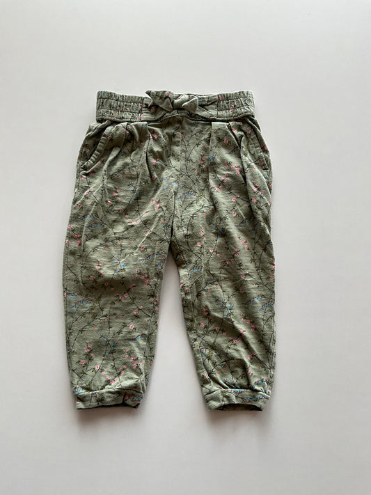 Green Floral Joggers