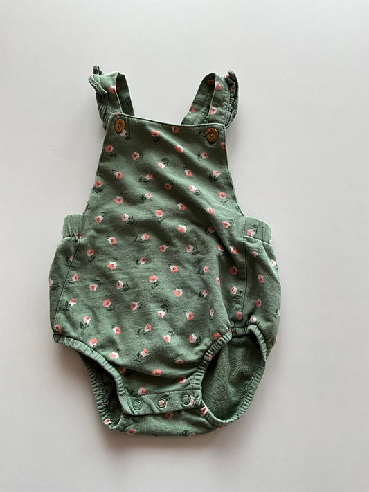 Green Floral Romper