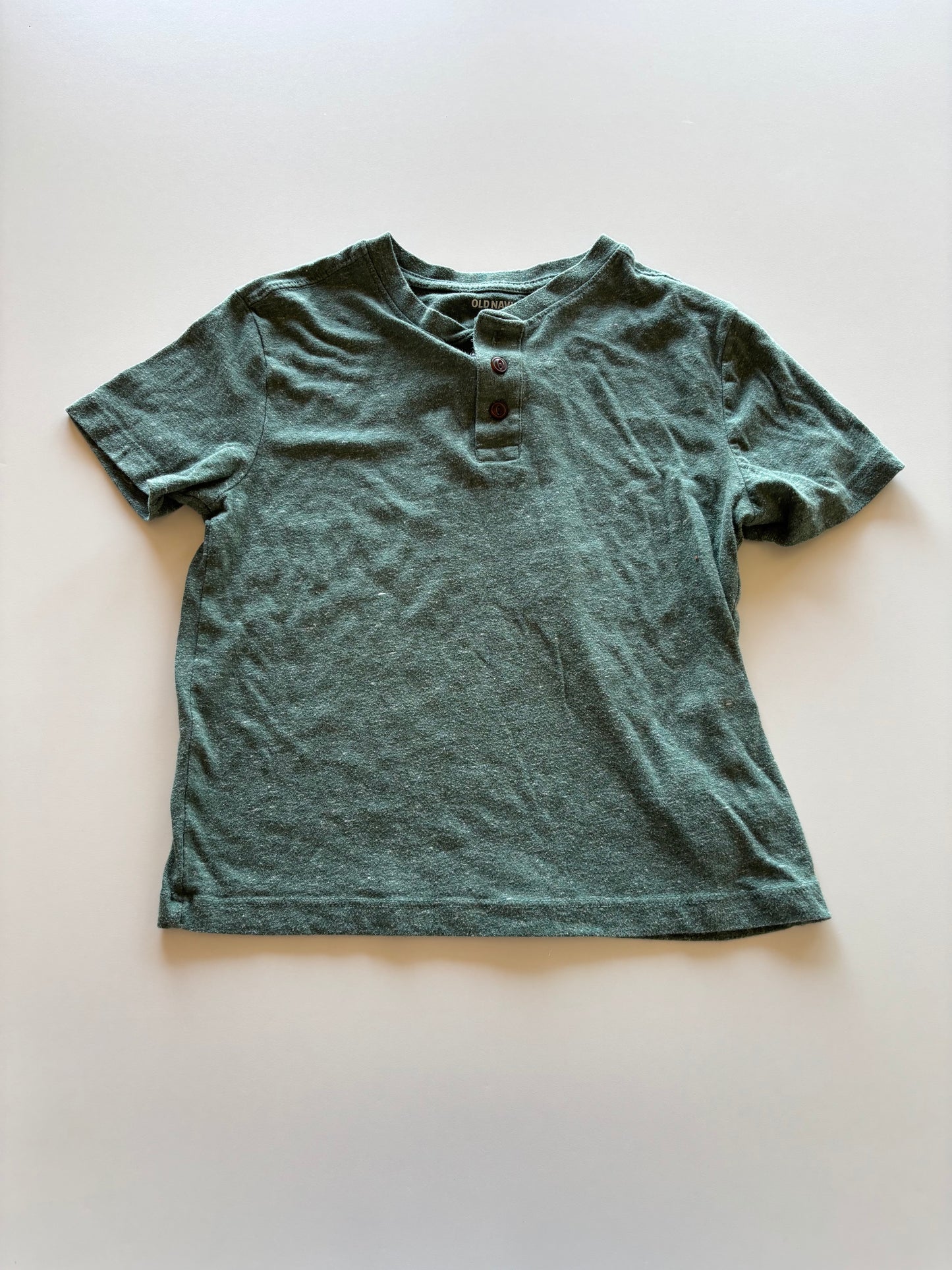 Green Melange Henley Tee