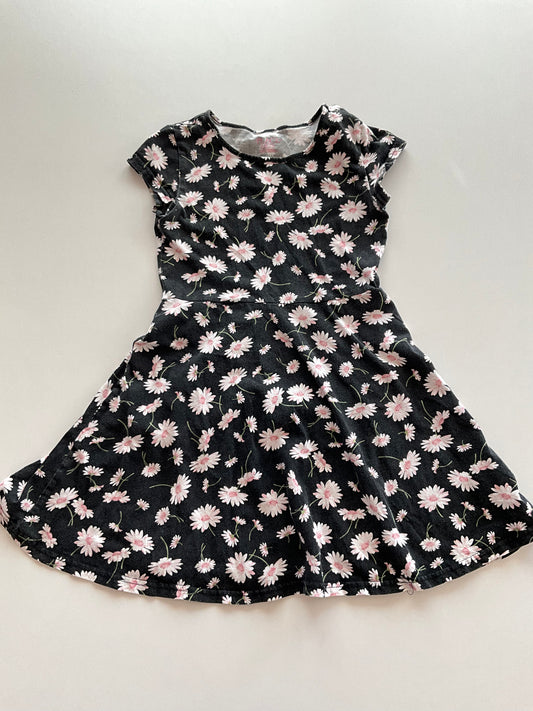 Black Daisy Twirl Dress