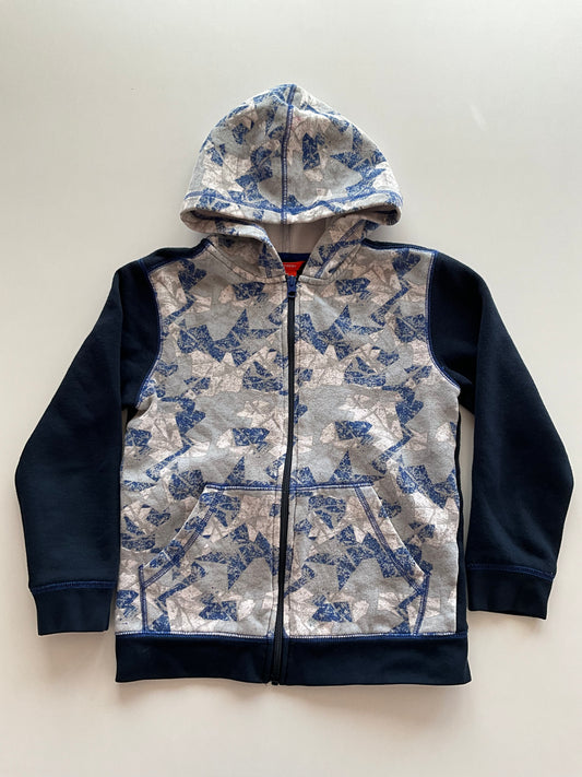 Blue Patterned Zip Up