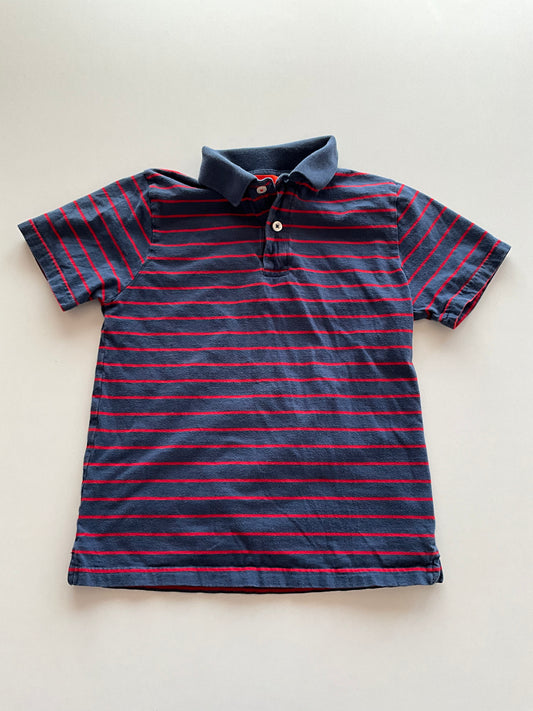 Blue & Red Striped Polo Tee