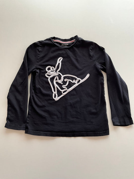 Black Abstract Snowboarding Shirt