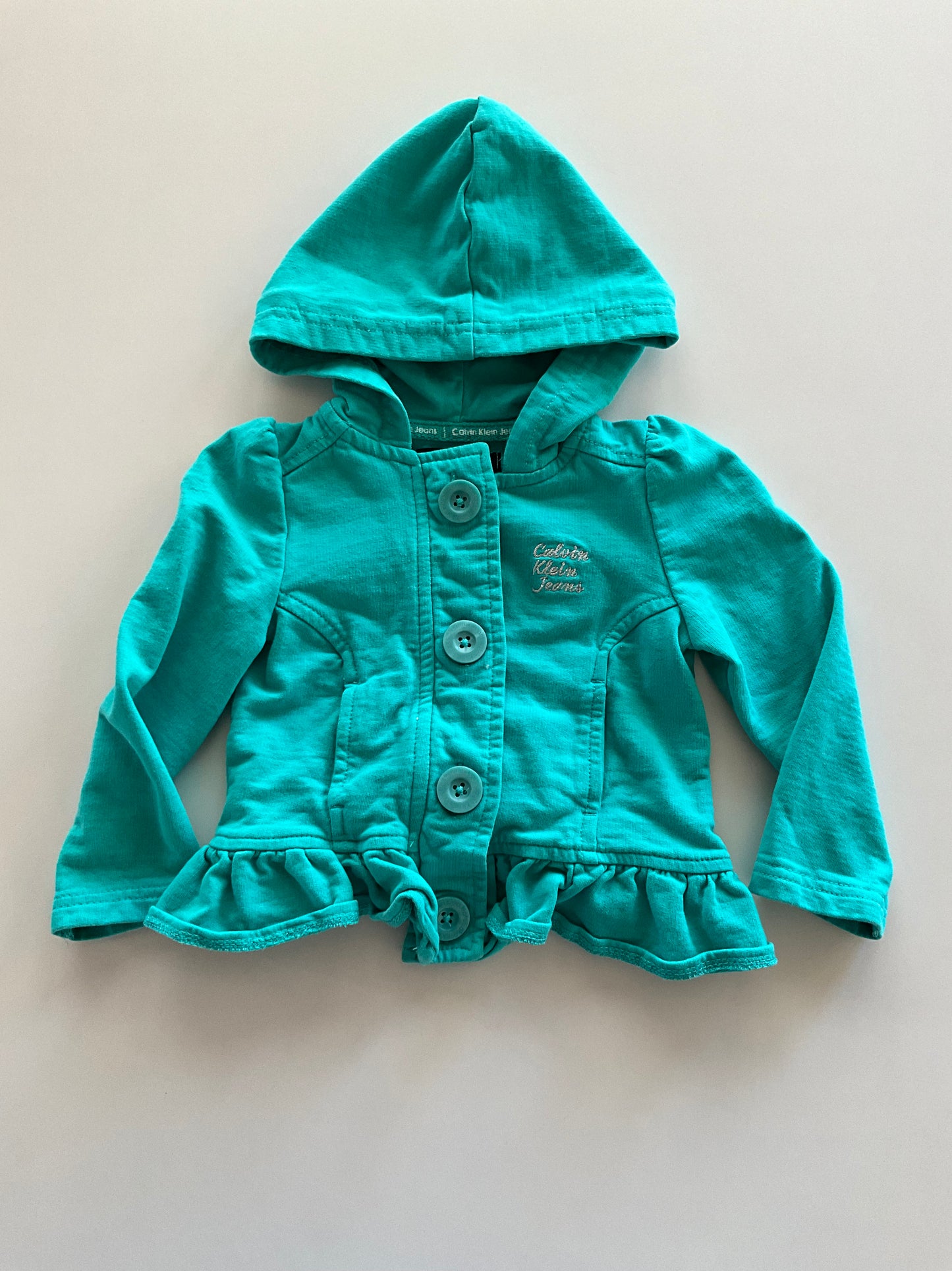 Turquoise Peplum Hoodie