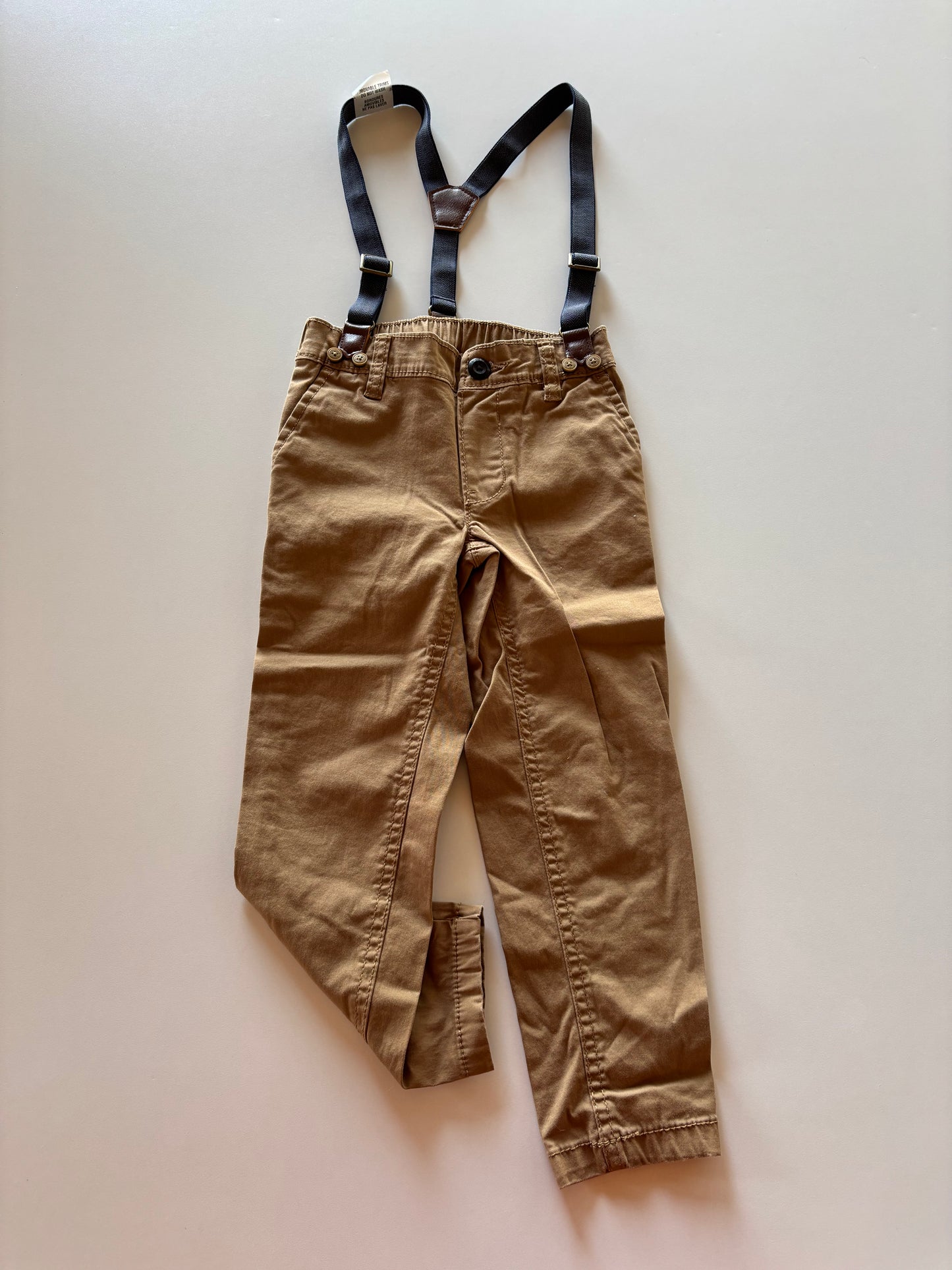 NWOT Brown Pants with Suspenders