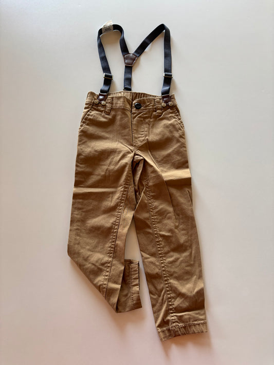 NWOT Brown Pants with Suspenders