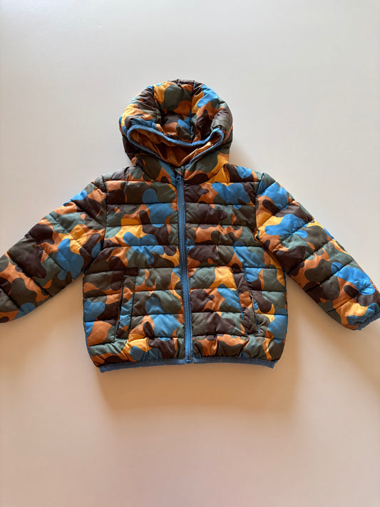 Colourful Camo Puffer Jacket