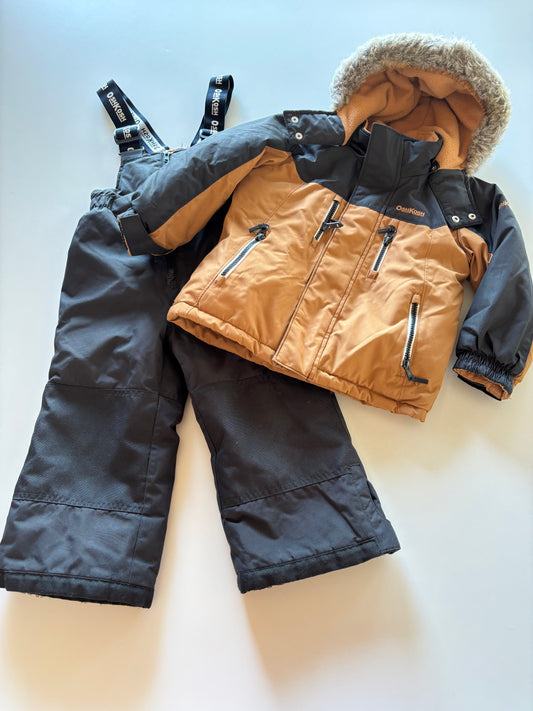2pc Black & Brown Snow Suit